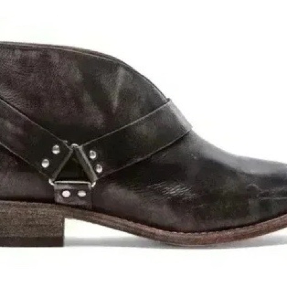 Koolaburra Dame Bootie black leather western cowboy ankle harness boot W10